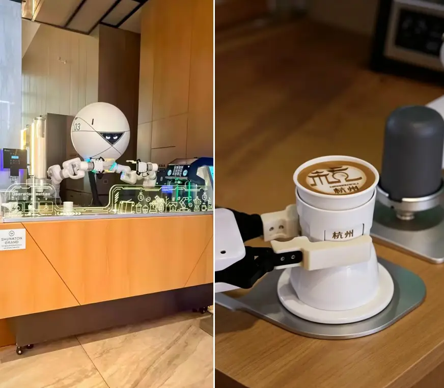 Robotic coffee experience at Sheraton Grand Hangzhou Binjiang Hotel